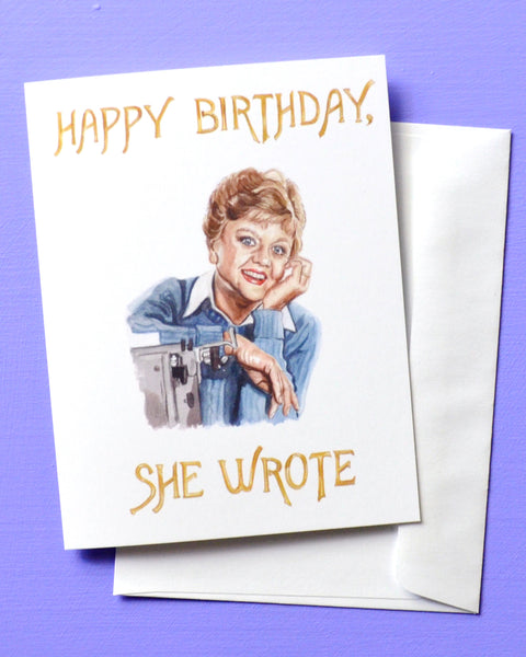 Happy Birthday She Wrote - Angela Lansbury Birthday Card
