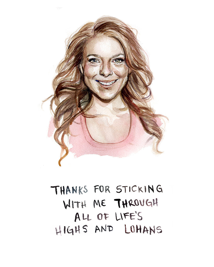 Highs And Lohans - Lindsay Lohan Greeting Card