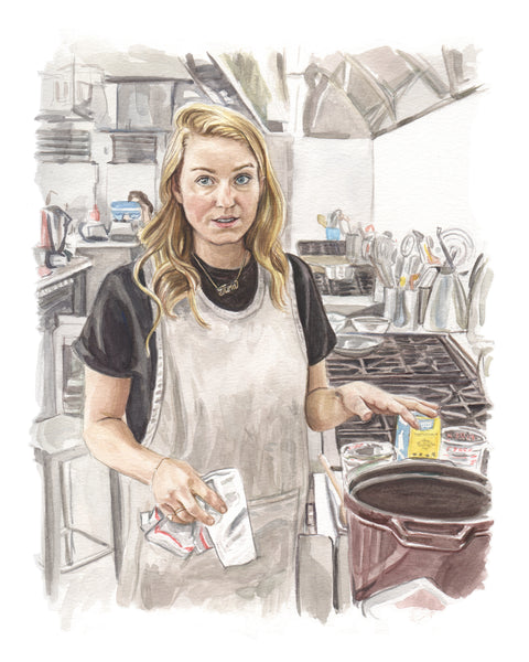 Molly Baz - Bon Appetit Test Kitchen - Watercolor Illustration Print