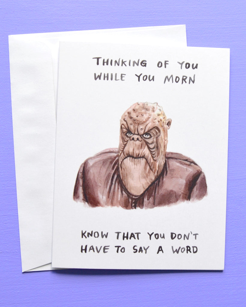 Thinking of You While You Morn - Star Trek Sympathy Card