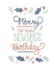 Merry Sir Isaac Newton's Birthday - Science Holiday Greeting Card