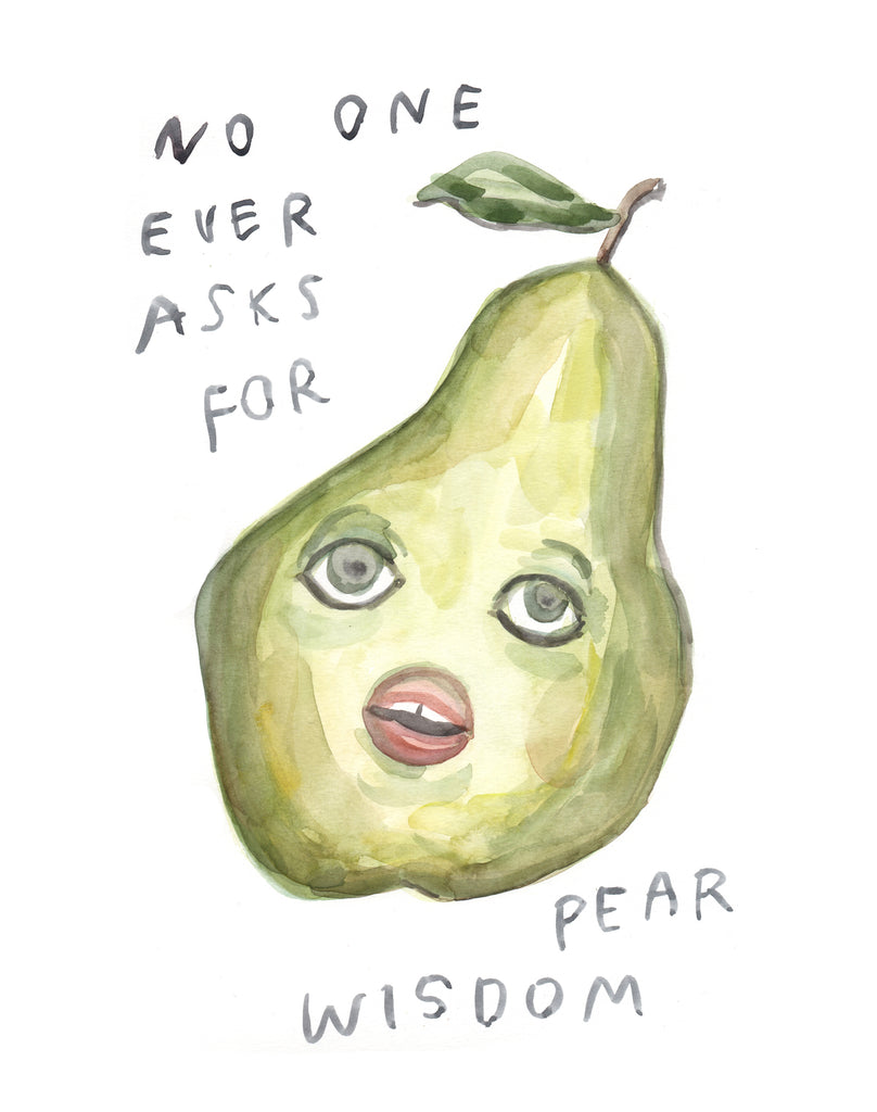 Pear Wisdom - Original Watercolour Painting