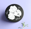 weed grinder black and white with original drawing of a poodle on it. It says lets get bakes, and is beautiful matte black