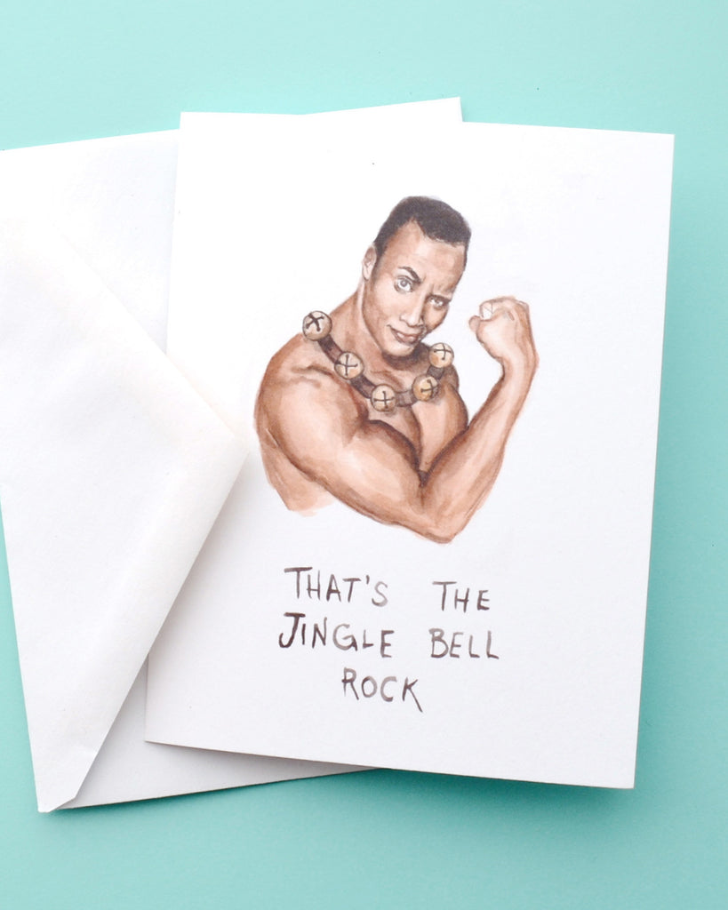 Jingle Bell Rock - Dwayne Johnson The Rock Greeting Card