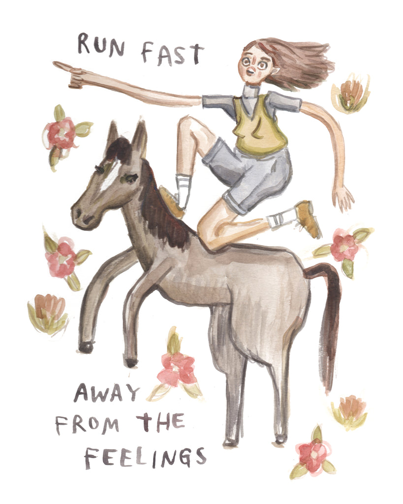 Run Away From Feelings - Limited Edition Art Print