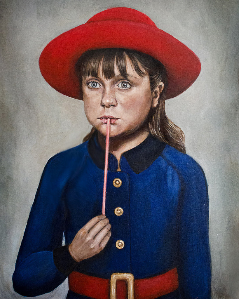 Violet Beauregarde - Willy Wonka Painting - Portrait Print